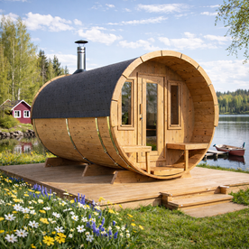 Bastutunna Deluxe med omkl&auml;dningsrum och veranda